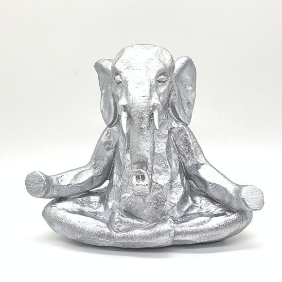 Other - Silver Meditating Elephant